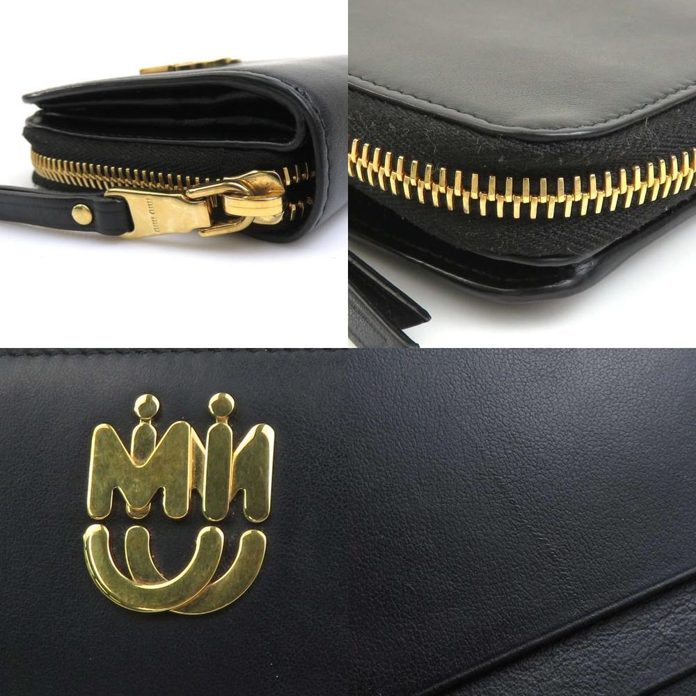 Miu Miu black leather bifold Wallet - Picture 4 of 4